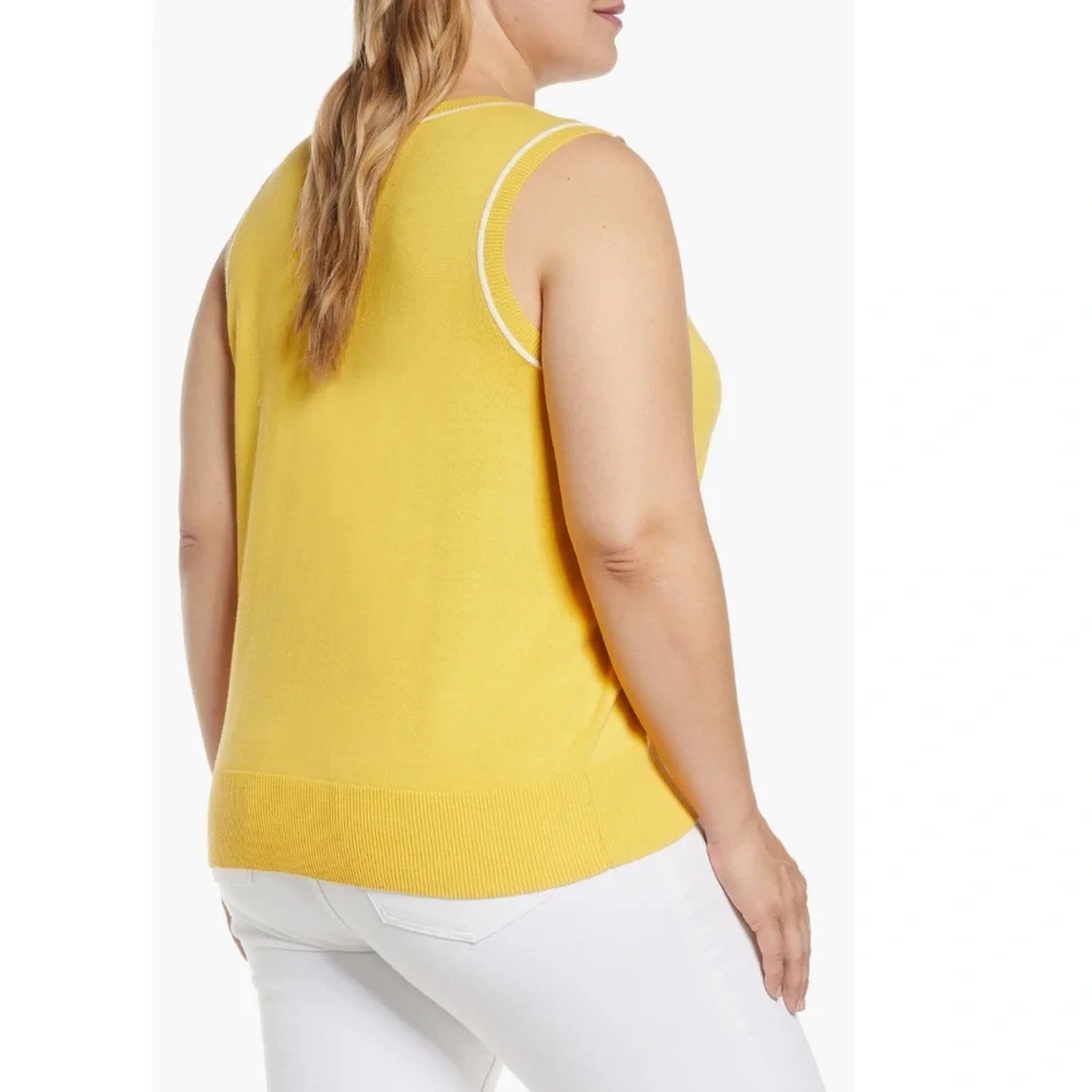 + COURT & ROWE + Tipped Sweater Vest - Picture 3 of 7